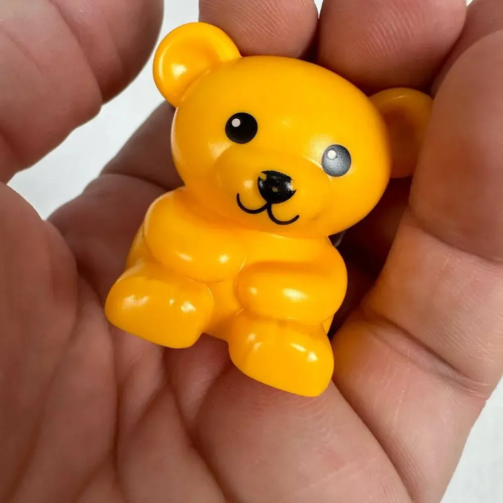 Rare Lego Duplo YELLOW SITTING TEDDY BEAR BLOCK Specialty Piece Part Toy